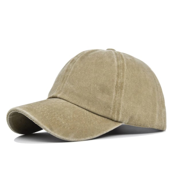 Cap Cap Cap Snapback-hatt Vår Cap Ren färg Khaki