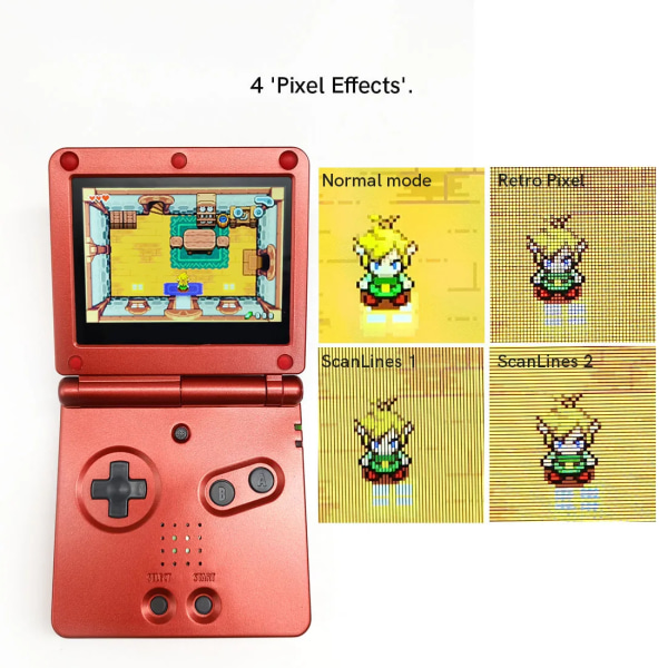 V5 IPS GBA SP Bakgrundsbelysning Bakgrundsbelyst LCD-byte Mod Kit för Game Boy Advance SP NO NEED CUT Case 1