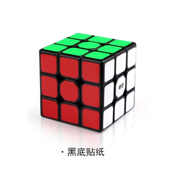 QiYi Sailing W 3x3x3 Speed ​​Magic Neo Rubix Cube Black Professional 3x3 Cube Puzzle Pedagogiska leksaker för barn Present 3x3 A