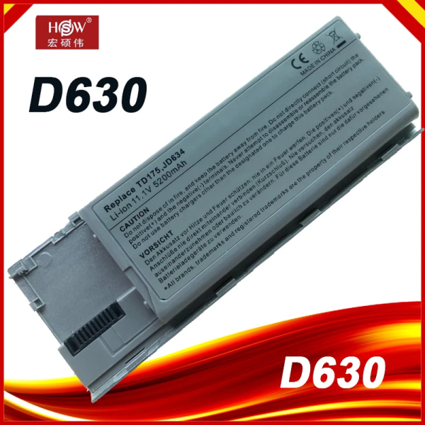 Laptopbatteri för Dell Latitude D620 D630 D630c Precision M2300 Latitude D630 UD088 TG226 TD175 PC764 FG442 KD492