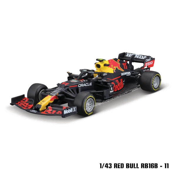 BBURAGO bilmodell F1 Red Bull Racing, 1: 1, RB18, 1 # Verstappen, 11 # perez, Specialmålning, Formel 1, Alloy Super Toy, 2022 RB16B-11