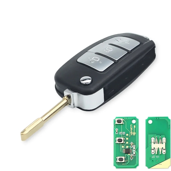 Dandkey fällbar fjärrkontrollnyckel 433MHZ ID460/ID63-chip för Ford Focus 3 2 Mondeo Fiesta 3 knappar nyckel Fob HU101 / FO21 FO21 Blade Modified