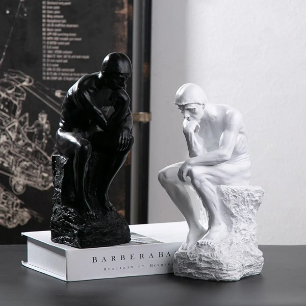 Rodin’s The Thinker Staty Harts Kreativ Figur Betraktare Skulptur Inredning Vardagsrum Studierum Kontorsdekoration Hem