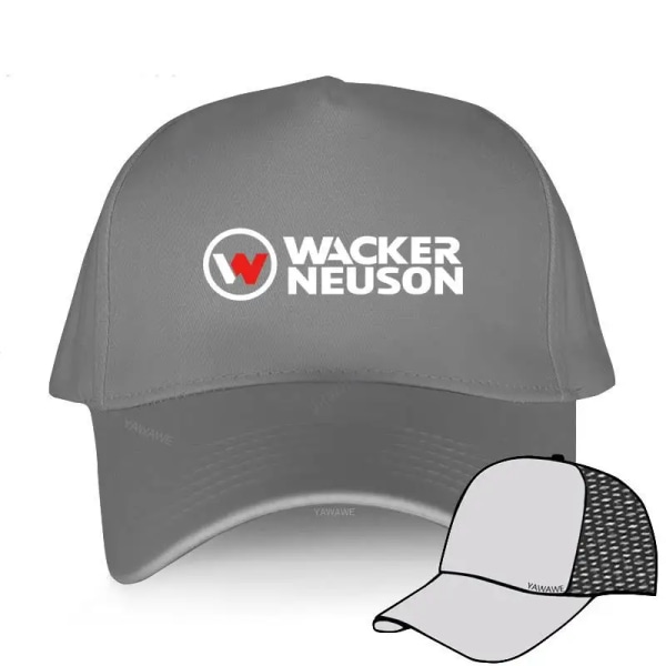 Modebaseballkeps med snapback för vuxna - Wacker Neuson Byggmaskiner grey mesh