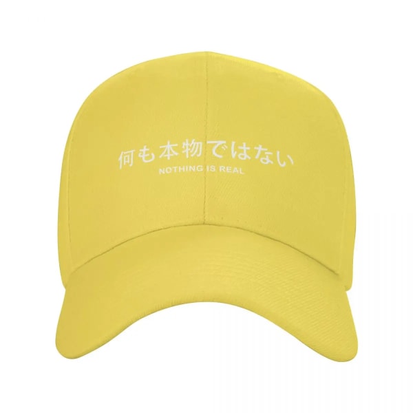 Mode Unisex Japansk Stil Ingenting Är Verkligt Basebollkeps Vuxen Justerbar Pappa Yellow