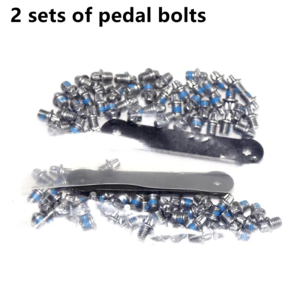 cykelpedalbultar MTB-pedal sladdsäkra skruvar cykelpedaldelar 2 silver color