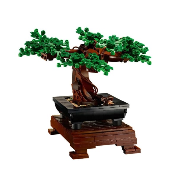 Bästa Moc Bonsai Träd Grön Buske Blomma Gräs Växtmodell Ornament Byggstenar Klossar DIY Montering Pedagogisk Leksak För Present peach blossom no box