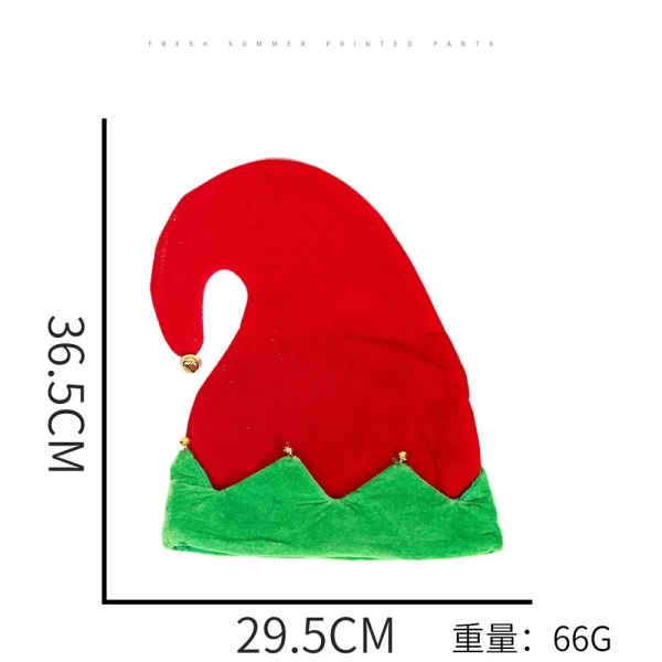Kreativ julmössa Multi-Styling Design Långrandig filt Plysch tomtehatt Jul nyår 2023 Presentfest Parodi huvuddekorationer small bell