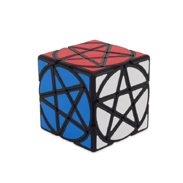 Magic Pentacle Cube Profissional Konstig form Stjärnor Pentagram Magic Cube Tävling Speed ​​Pussel Kuber Leksaker För Barn Barn White