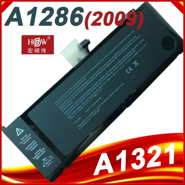 Laptopbatteri A1321 för Apple Macbook Pro 15" A1321 A1286 2009 2010 Version 020-6380-A