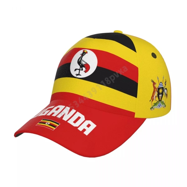 Unisex Uganda Flag Ugandans Cool Baseball Cap för vuxna Patriotisk hatt för baseball Black