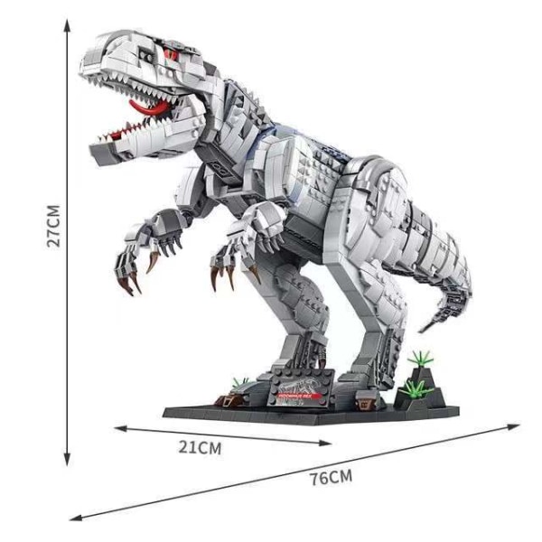 IDÉER Dinosaurieleksaker Jurassic Park T-Rex Dinosaurievärlden Byggstenar Kreativa deformerade Dinosaurietegelset Pojkeleksak Barn Gif 33005 no box