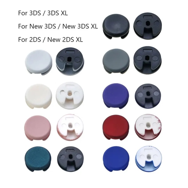 YuXi 3D Analog joystick + stickgrepp Cap Control Cover Button Ersättningsdel Case för 3DS 3DSXL 3DSLL för New 3DS XL LL A and blue