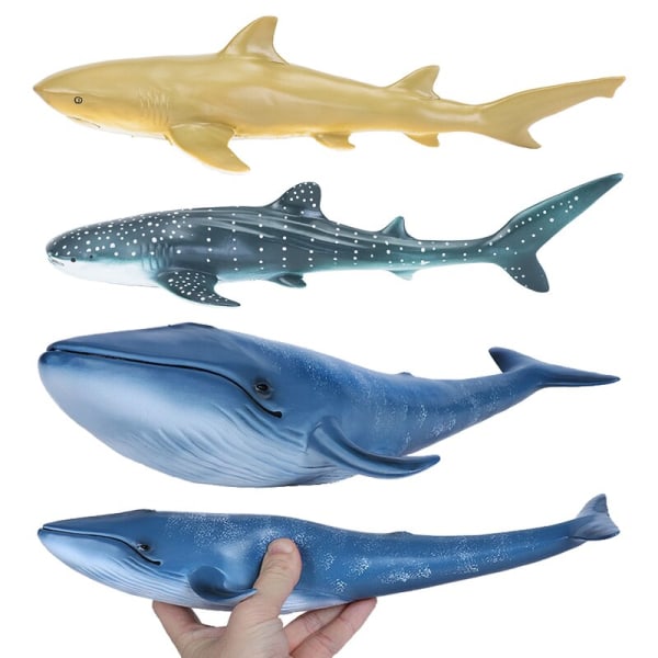 Stor storlek Mjukt gummi Sea Life Simulering Action Figur Djurmodell Leksaker för barn Barn Valfigurer Samling Utbildning Rhincodon typus