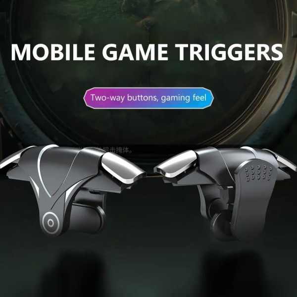 2st 4 Finger Game Controller Gamepad för PUBG Mobiltelefon Controller Sensitive Gaming Aim Shooting Triggers Joystick för IOS Game Trigger