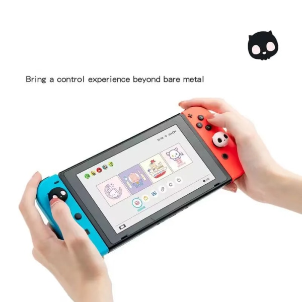 Nya söta djur Silikon mjuk tumsticks cover för Switch Oled NS Lite Joy-con Controller case A