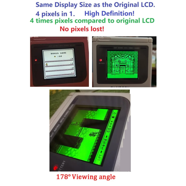 GB DMG RIPS V5 36 färgglada modeller OSD-meny Full storlek IPS-bakgrundsbelysning LCD för GameBoy DMG GB-konsol och förlödningshögtalare Black and Speaker