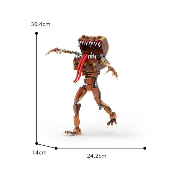 Buildmoc Ideas Mimic Bröstkista Spelfigurer Final Fantasyed Skattkista Monster Dragon Quested Byggklossar Leksaker för Barn 110PCS