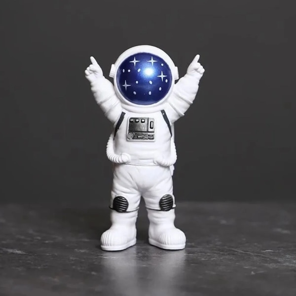 4 st Astronautfigur Staty Staty Spaceman Skulptur Pedagogisk leksak Skrivbord Heminredning Astronautmodell För barn Present