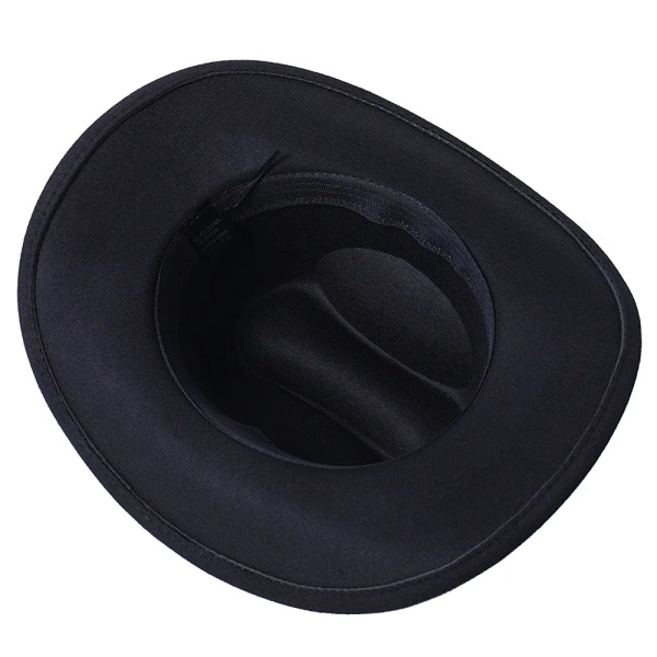 Cowboyhatt i etnisk stil Mode Chic unisex enfärgad jazzhatt med tjurformad dekor Western Cowboyhattar 40