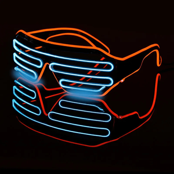 LED lysande glasögon Halloween glödande neon julfest Bril blinkande ljus D