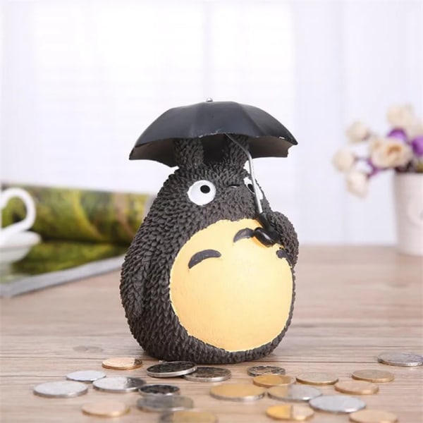 Ny Totoro Spargris Harts Totoro figurer Japansk stil Mynt Sparbössa barn påskpresent L Pac