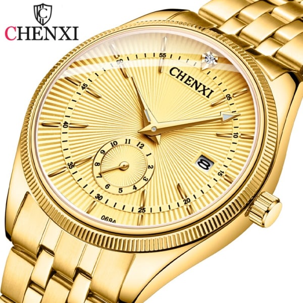 Modemärke Klockor Kvinnor Män Quartz Watch Lyx Golden Lovers' Armbandsur Creative Clock Watches relojes hombre Women Golden