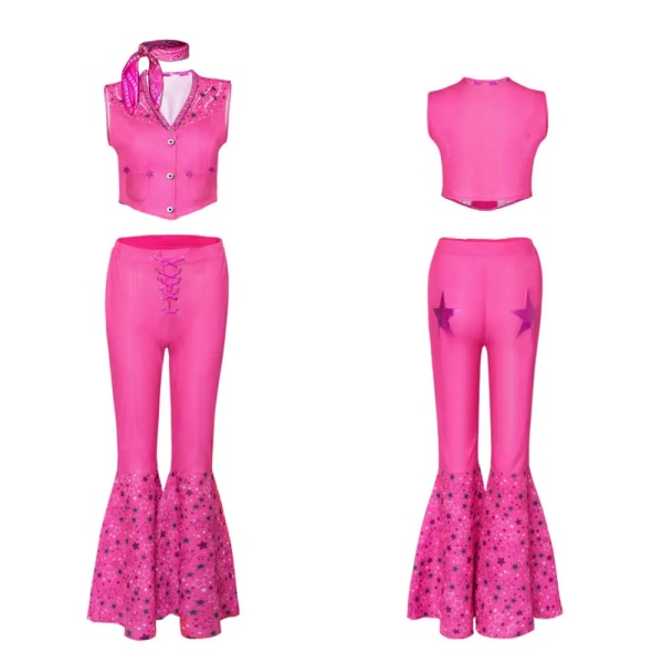 Film Margot Robbie Princess Cosplay Kostym Kläder Toppbyxor Prince Full Set Kvinnor Halloween Carnival Party Rollspel Pink L