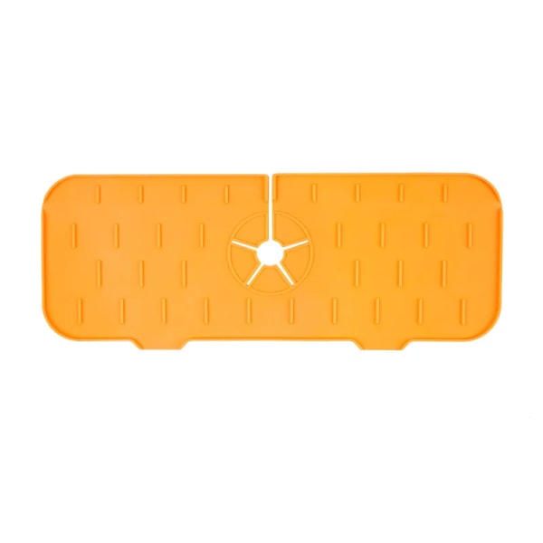 Köksblandare Absorberande matta Diskbänk Stänkskydd Silikon Dräneringsmatta Torkdyna Köksbadrum Bänkskiva Skyddsmatta Orange