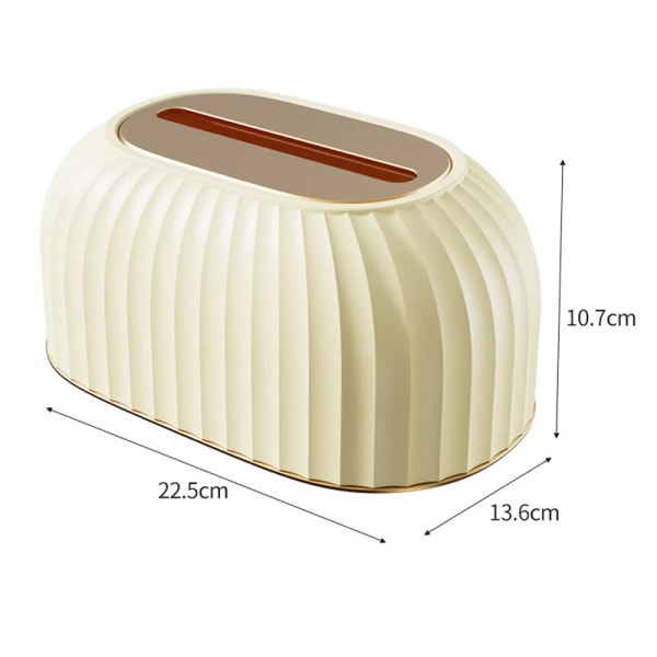 Nordic Striped Tissue Box-hållare Högkvalitativ toalettpapperslåda Bord Servetthållare Bil Tissue Paper Dispenser Heminredning Yellow