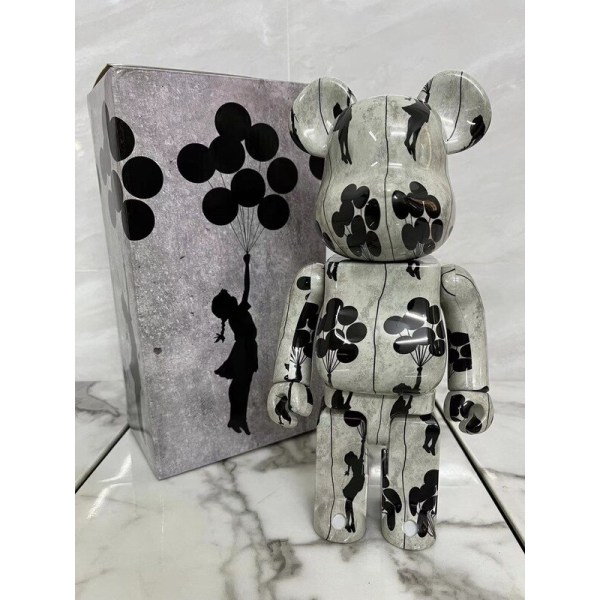 28cm 400% Keith Haring Basquiat Bearbrick Bear@Brick Actionfigurer Målade Medicom Bearbrick Heminredning Julklappar White 28CM