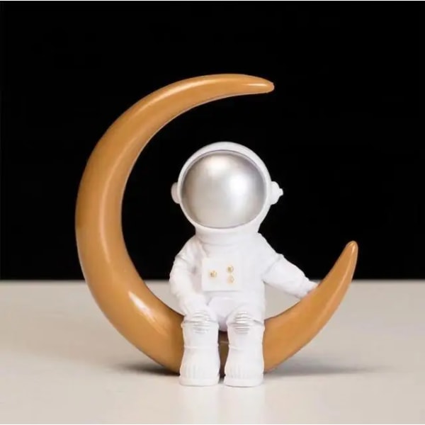 Harts Astronautfigur Staty Staty Rymdman Skulptur Pedagogisk leksak Skrivbord Heminredning Astronautmodell För barn Present