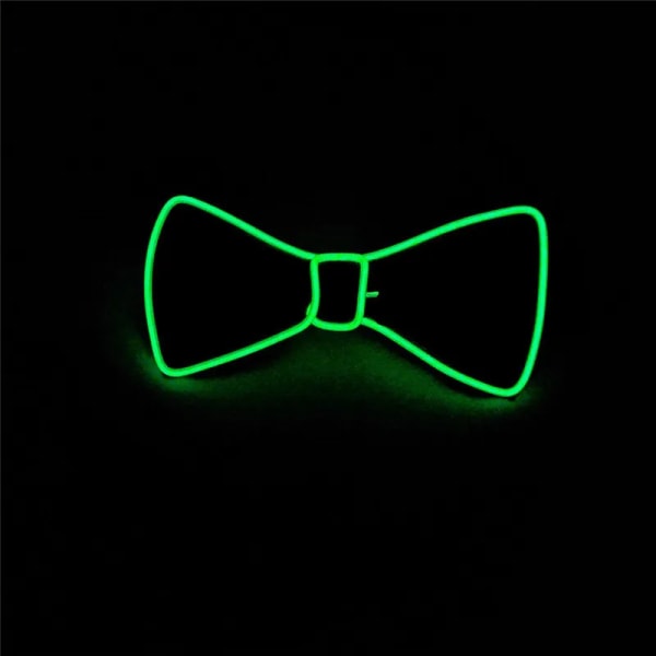 Män Glödande fluga EL Wire Neon LED lysande fest Haloween jul lysande ljus Green