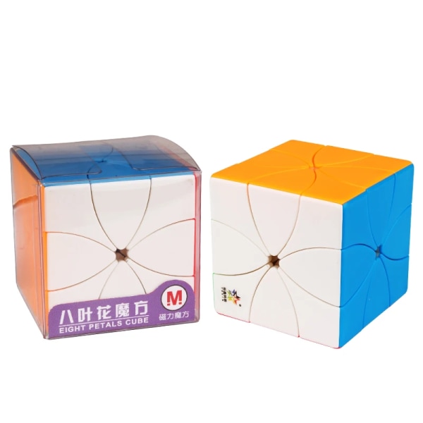 Nyaste Yuxin Eight Petals Magnetic Magic Cube Pussel klistermärkt Professionellt pedagogiskt pussel presentidé cubo magico Barnleksaker stickerless
