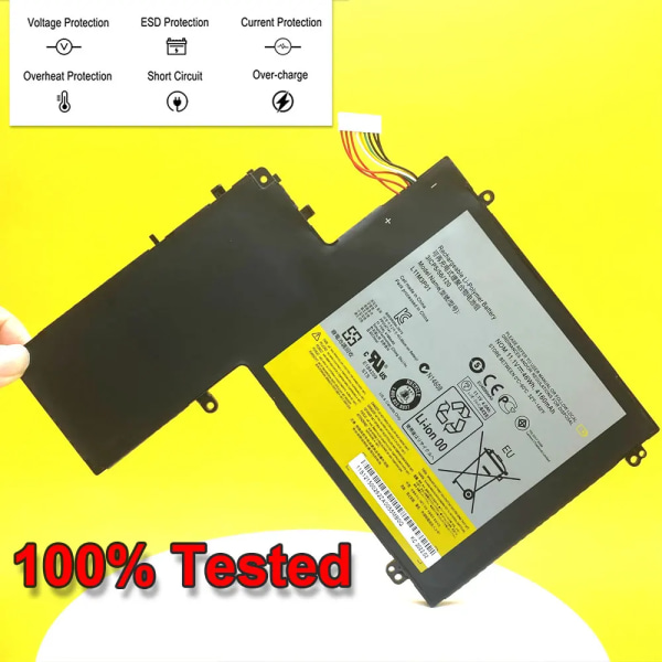 Laptopbatteri nytt för Lenovo IdeaPad U310 Series L11M3P01 3ICP5/56/120 11,1V 46Wh 4160mAh uppladdningsbara Li-Polymer-batterier