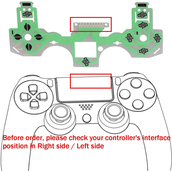 Knappar Ribbon Kretskort för PS3 SA1Q135A PS4 Pro Slim JDM 030 040 055 Controller Conductive Film Knappsats flex kabel för PS5 Black