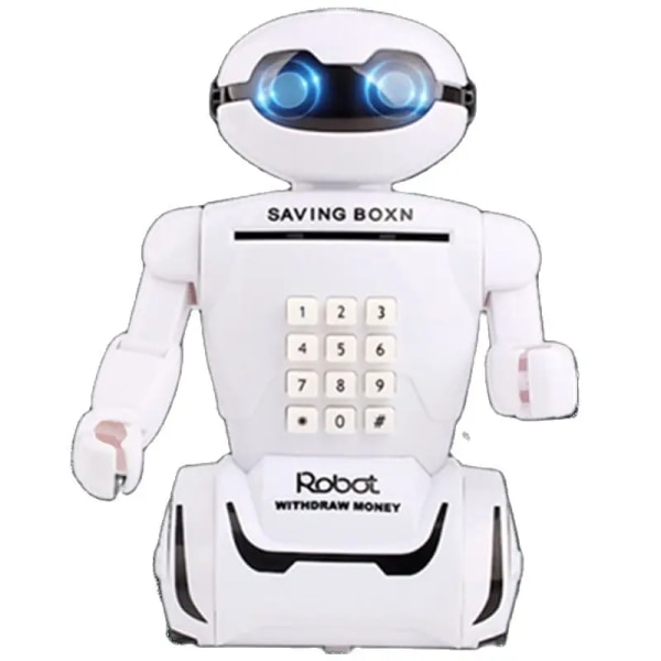 Barnleksak Alcancia Creative Electronic Savings Leksakssäker Robot Musiksparande Kontanter Penninglåda Skrivbordslampa NO BOX