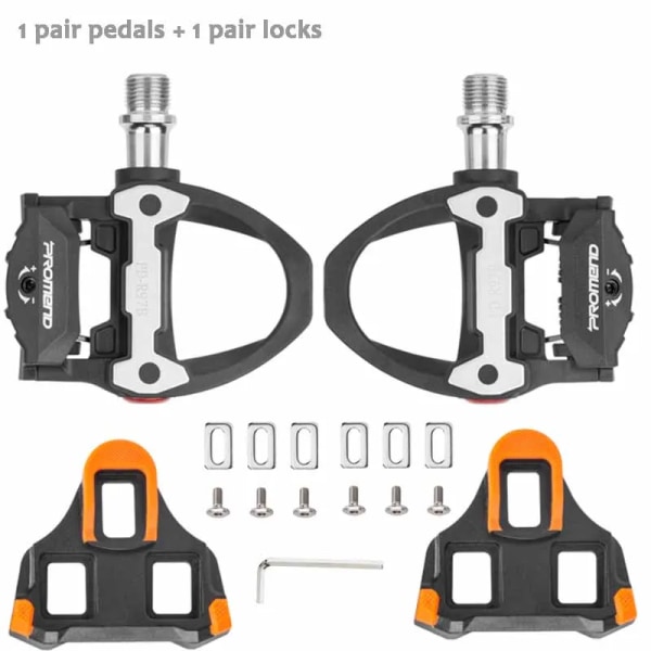 Road Bike Lock Pedal DU Cykel Självlåsande Pedal W Tätade lager Låsdel för SPD LOOK delta keo System Ultralätt pedal yellow spd