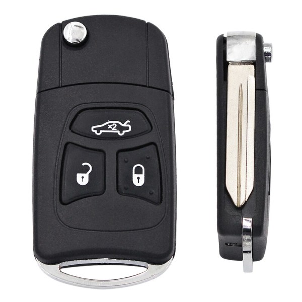 Fällbar fjärrnyckel till 2/3/4 knappar, för Chrysler 300 300c Town & Country Aspen Pt Cruiser Charge Durango Ram 2 Buttons