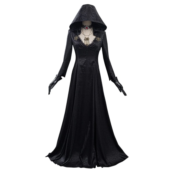 Evil Village Cosplay Kostym Vampyr Dam Klänning Outfits Halloween Carnival Kostym Female XS