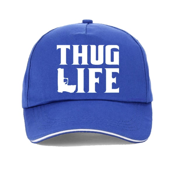 THUG LIFE TUPAC SHAKUR SAKUR 2PAC Album Herr Rockband Hip Hop keps Modetryck Blue