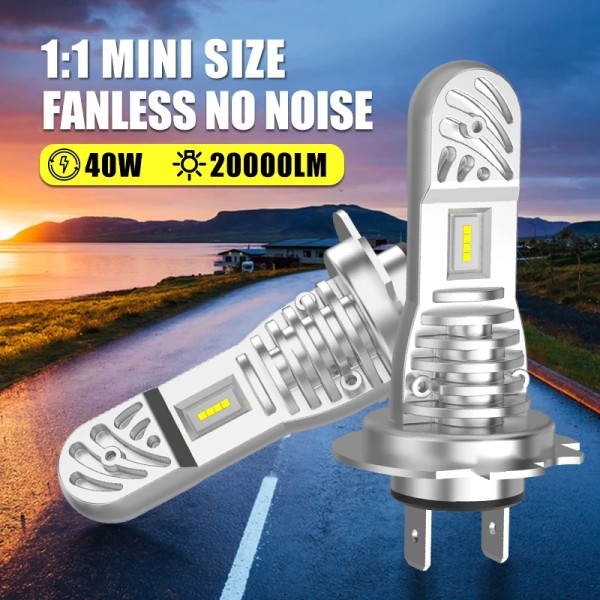 -CSP Plug and Play Carshark Mini H7 LED-strålkastare för VW Passat Golf 7 Polo Audi A4 B8 B6 A3 8P Q7 Mazda 5 3 BK CX7 Lampa 6000K H 7 CSP Bilstrålkastare -CSP Plug and Play H7