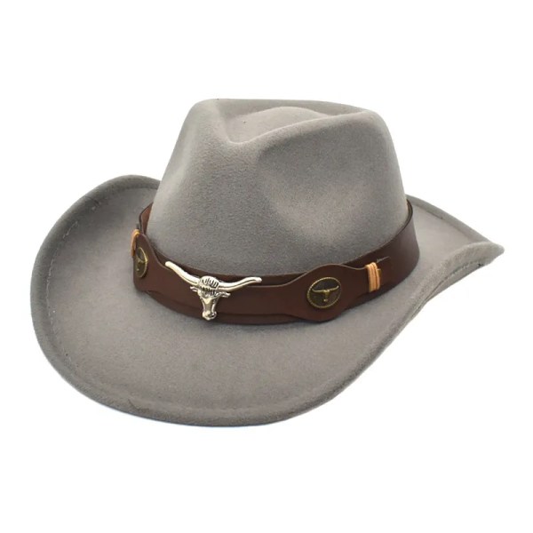 Cowboyhatt olika tillbehör cowboyhatt monokrom filthatt för män och kvinnor utomhushatt ryttarhatt шляпа женская 8