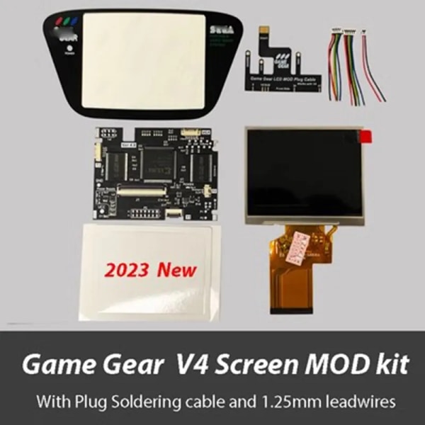 V4 LCD-skärm för SEGA Game Gear HighLit Full Display VGA Out Mod Highlight Justerbar ljusstyrka LCD-satser för SEGA GG-konsol D