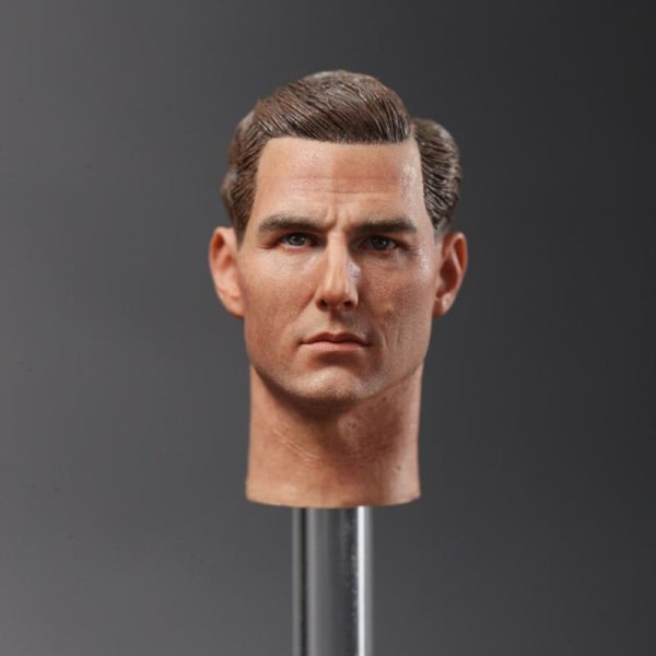 ?1/6 manlig soldat Tom Cruise Huvudskulptur Stilig mystisk agent Ethan Head Skulpturer Modell för 12 tum Action Figur Body SUPERMAD TOYS