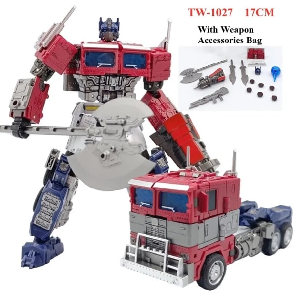 Originallåda TAIBA BMB 21CM Big Transformation Series Leksaker Pojke Cool Truck Robot Bil Anime Action Figur SS38 YS-01C 6022A TW-1027 With Weapon