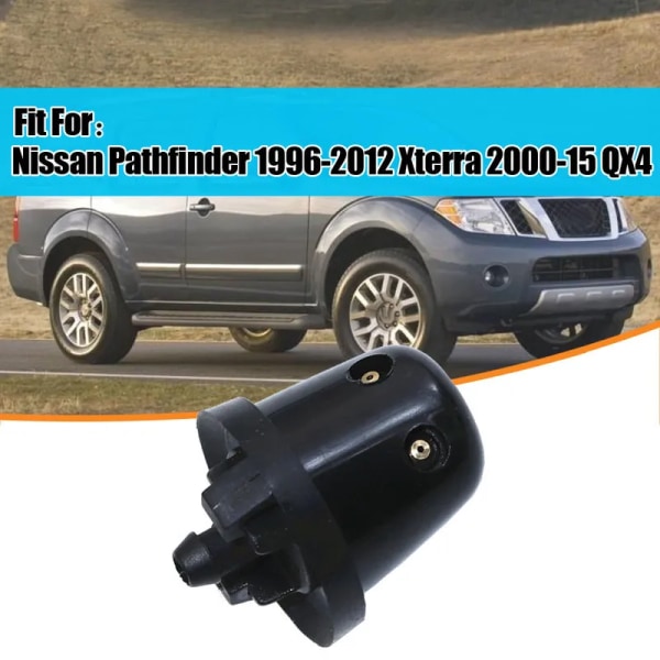 Bil Bak vindrutetorkare Spolarmunstycke Jet Black Plast Biltillbehör till Nissan Pathfinder 1996-2012 Xterra 2000-2015 QX4