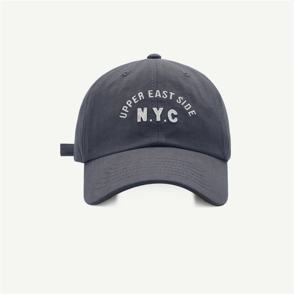 Justerbar Unisex Stjärna Baseballkepsar för Kvinnor - Allmatch Snapback Solid Broderi NYC-deepblue