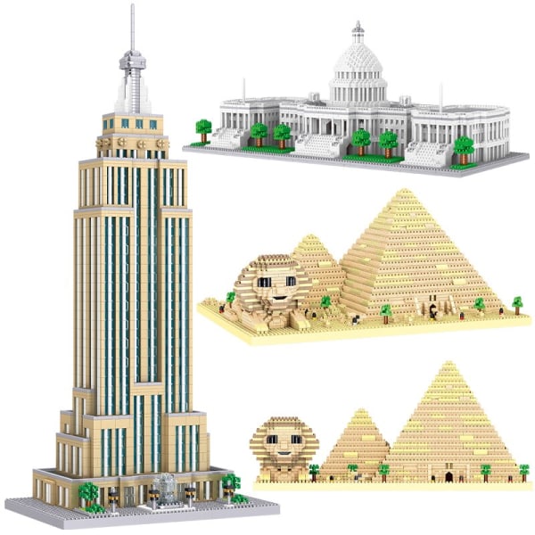 5594PCS City Mini Världsberömda attraktioner Serie Arkitektur Modell Byggstenar Simulering Tegel Leksaker för barn Presenter Colosseum