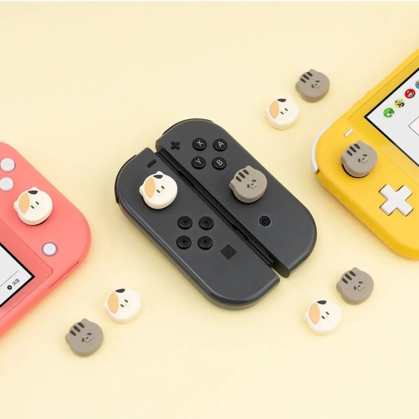 Silikon Cat Claw Thumb Grip Caps Switch Lite Joystick Caps för Nintendo Switch och Switch OLED Thumb Stick Grips Tillbehör chicken and cat